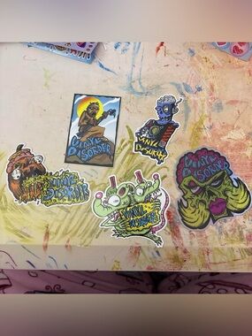 5 vinyl disorder stickers in various designs